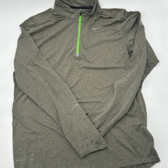 Nike Shirt Men’s M Gray Running Element Performance Stretch Quarter Zip 717404 - Picture 1 of 6